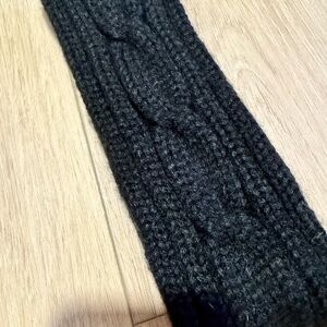 Black Cable Knit Ear Muff Headband